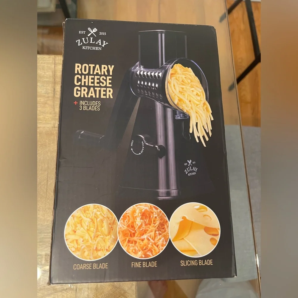 Zulay Kitchen Rotary Cheese Grater